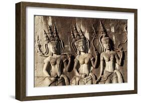 Doorways, Inner Gallery, Khmer Temple, Angkor World Heritage Site, Siem Reap, Cambodia-David Wall-Framed Photographic Print