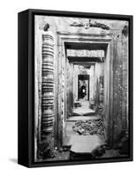 Doorways Preah Khan, Cambodia-Walter Bibikow-Framed Stretched Canvas