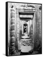 Doorways Preah Khan, Cambodia-Walter Bibikow-Framed Stretched Canvas