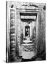 Doorways Preah Khan, Cambodia-Walter Bibikow-Stretched Canvas