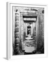 Doorways Preah Khan, Cambodia-Walter Bibikow-Framed Premium Photographic Print