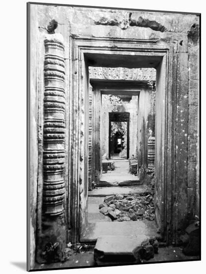 Doorways Preah Khan, Cambodia-Walter Bibikow-Mounted Photographic Print