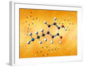 Dopamine Neurotransmitter Molecule-David Mack-Framed Photographic Print