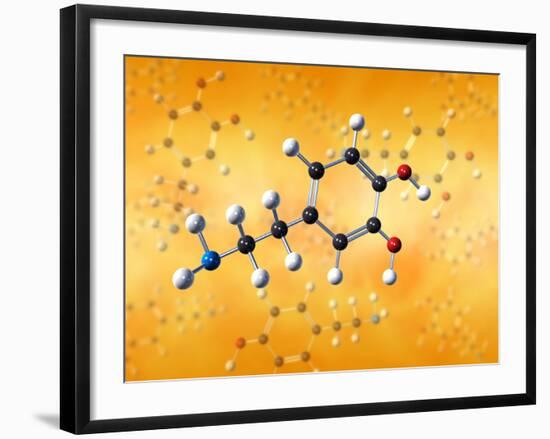 Dopamine Neurotransmitter Molecule-David Mack-Framed Photographic Print