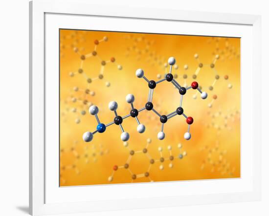 Dopamine Neurotransmitter Molecule-David Mack-Framed Photographic Print