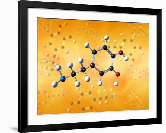 Dopamine Neurotransmitter Molecule-David Mack-Framed Photographic Print