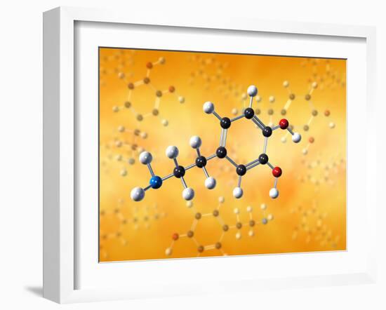 Dopamine Neurotransmitter Molecule-David Mack-Framed Photographic Print