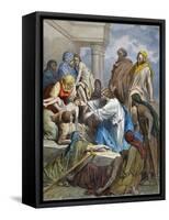 Dor?: Jesus Healing Sick-Gustave Doré-Framed Stretched Canvas