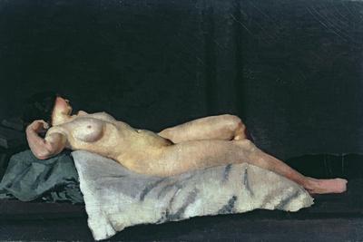 Female Figure Lying on Her Back, 1912