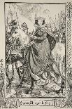 King Anguish gives Isolt to Sir Tristram', 1905-Dora Curtis-Giclee Print