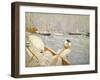 Dora Hugo and the Wife of the Artist; Dora Hugo Et La Femme De L'Artiste-Paul Cesar Helleu-Framed Giclee Print