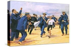 Dorando Pietri, a Gallant Marathon Runner from the 1908 London Olympics-Alberto Salinas-Stretched Canvas