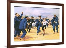 Dorando Pietri, a Gallant Marathon Runner from the 1908 London Olympics-Alberto Salinas-Framed Giclee Print