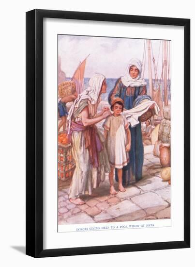 Dorcas Giving Help to a Poor Widow-Arthur A. Dixon-Framed Giclee Print