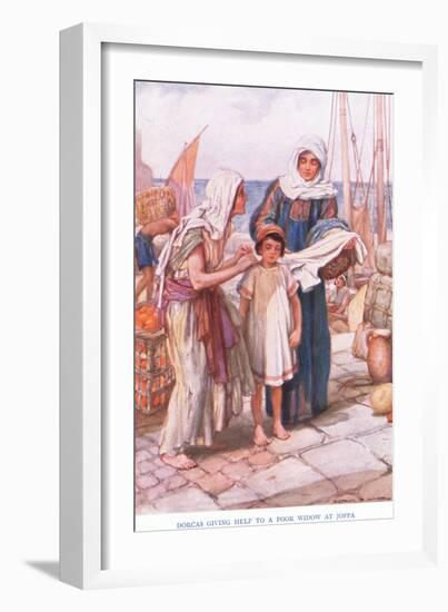 Dorcas Giving Help to a Poor Widow-Arthur A. Dixon-Framed Giclee Print