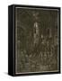 Dore Dockland Scene-Gustave Doré-Framed Stretched Canvas