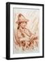 Dorelia Smoking-Augustus Edwin John-Framed Giclee Print