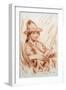 Dorelia Smoking-Augustus Edwin John-Framed Giclee Print