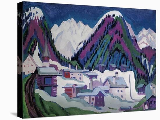 Dorf Monstein Bei Davos, 1927-Ernst Ludwig Kirchner-Stretched Canvas