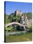 Doria's Castle and Medieval Bridge Across River Nervia, Dolceacqua, Liguria, Italy, Europe-Sheila Terry-Stretched Canvas