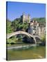 Doria's Castle and Medieval Bridge Across River Nervia, Dolceacqua, Liguria, Italy, Europe-Sheila Terry-Stretched Canvas