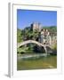 Doria's Castle and Medieval Bridge Across River Nervia, Dolceacqua, Liguria, Italy, Europe-Sheila Terry-Framed Photographic Print