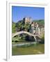 Doria's Castle and Medieval Bridge Across River Nervia, Dolceacqua, Liguria, Italy, Europe-Sheila Terry-Framed Photographic Print