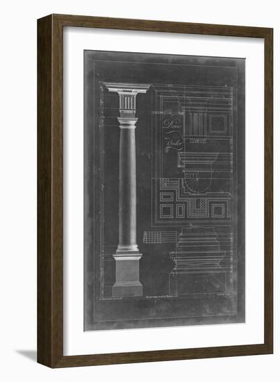 Doric Order Blueprint-Chippendale-Framed Art Print