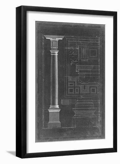 Doric Order Blueprint-Chippendale-Framed Art Print