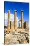 Doric Temple of Athena. Dorian Acropolis of Lindos from About 10th Century BC. Rhodes. Greece-Tom Norring-Stretched Canvas