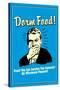 Dorm Food Survice on Microwave Popcorn Funny Retro Poster-Retrospoofs-Stretched Canvas