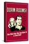 Dorm Rooms: Most Fun In Twin Bed  - Funny Retro Poster-Retrospoofs-Stretched Canvas
