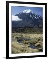 Dormant Volcano, Mount Ngauruhoe, Tongariro National Park, Taupo-Tony Waltham-Framed Photographic Print