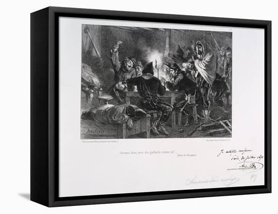 Dormez Donc, Avec Des Gaillards Comme Ca!, Siege of Paris, 1870-1871-Auguste Bry-Framed Stretched Canvas