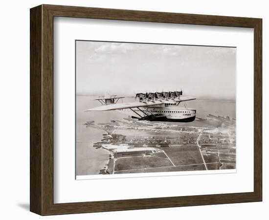 Dormier Do-X, in Flight over Norfolk, Virginia, 1931-null-Framed Art Print