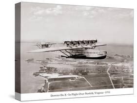 Dormier Do-X, in Flight over Norfolk, Virginia, 1931-null-Stretched Canvas