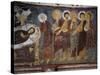 Dormition of Virgin Among Apostles, Detail, Byzantine Fresco-null-Stretched Canvas