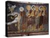 Dormition of Virgin Among Apostles, Detail, Byzantine Fresco-null-Stretched Canvas