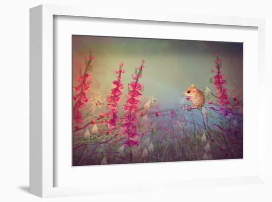 Dormouse party-Claire Westwood-Framed Art Print