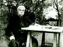 Auguste Rodin (1840-1917) Seated Beside His Work in His Studio-Dornac-Photographic Print