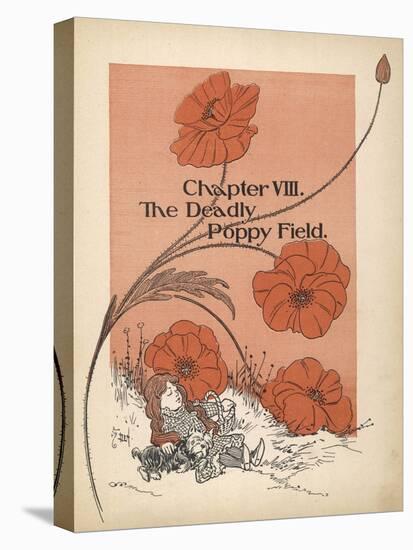 Dorothy and Toto Fall Asleep in the Deadly Poppy Field-null-Stretched Canvas