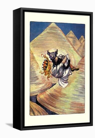 Dorothy and Toto in Funnel-John R. Neill-Framed Stretched Canvas