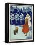 Dorothy and Toto Meet the Good Witch of the North and the Munchkins-null-Framed Stretched Canvas