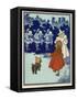 Dorothy and Toto Meet the Good Witch of the North and the Munchkins-null-Framed Stretched Canvas