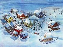 Winter Village - Jack & Jill-Dorothy H. Jones-Framed Stretched Canvas
