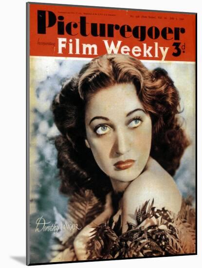 Dorothy Lamour, American Actress, 1941-null-Mounted Giclee Print