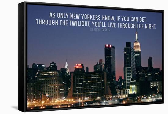 Dorothy Parker New Yorkers Quote-null-Framed Stretched Canvas