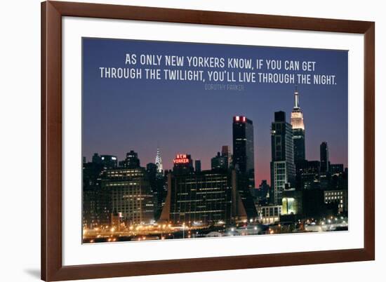 Dorothy Parker New Yorkers Quote-null-Framed Photo