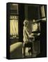 Dorothy Playing the Piano, 30th November 1931-George Adamson-Framed Stretched Canvas