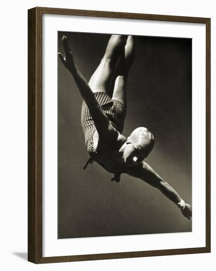 Dorothy Poynton at the Berlin Olympic Games, 1936-null-Framed Photographic Print